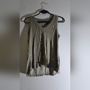 Olive Green Sleeveless Top